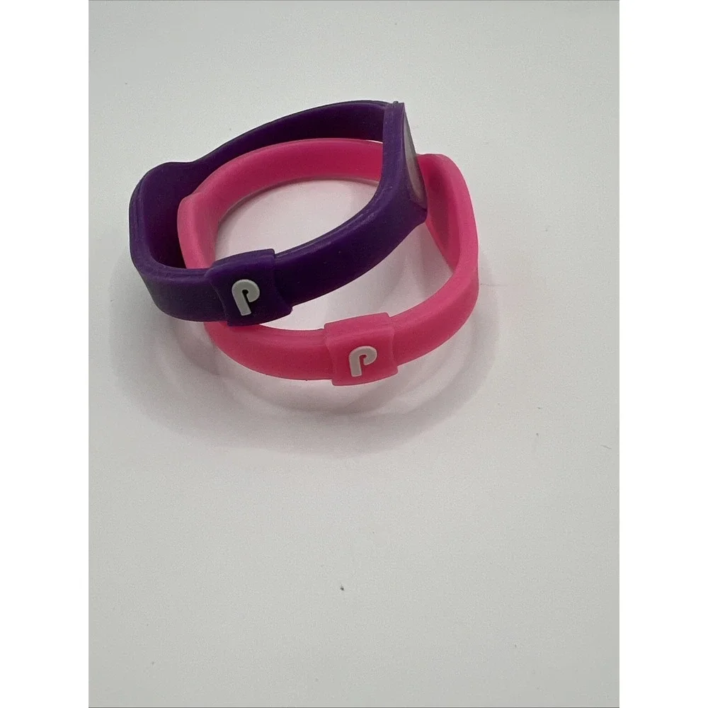 2 Placebo Silicone The Power Of Belief Hologram Wristbands Pink Purple Athletic